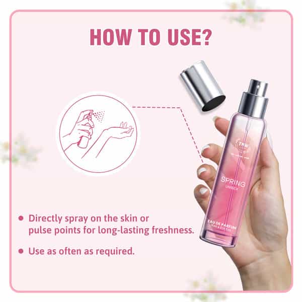 Tnw The Natural Wash Spring Eau De Parfum | Uplifting Long Lasting Unisex Perfume 15 Ml