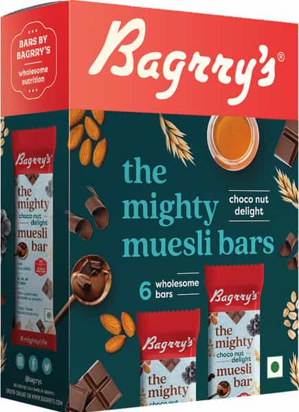 Bagrry's Choco Nut Delight Muesli Bar 38G X 6 Bars - Box