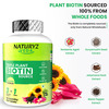Naturyz Veda Triple Plant Natural Biotin Tablets 10000Mcg For Hair Growth, Skin & Nails - 90 Tablets