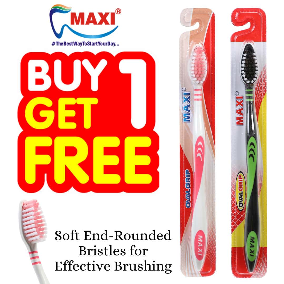 Maxi Oval Grip Toothbrush (Buy 1 Get 1 Free)