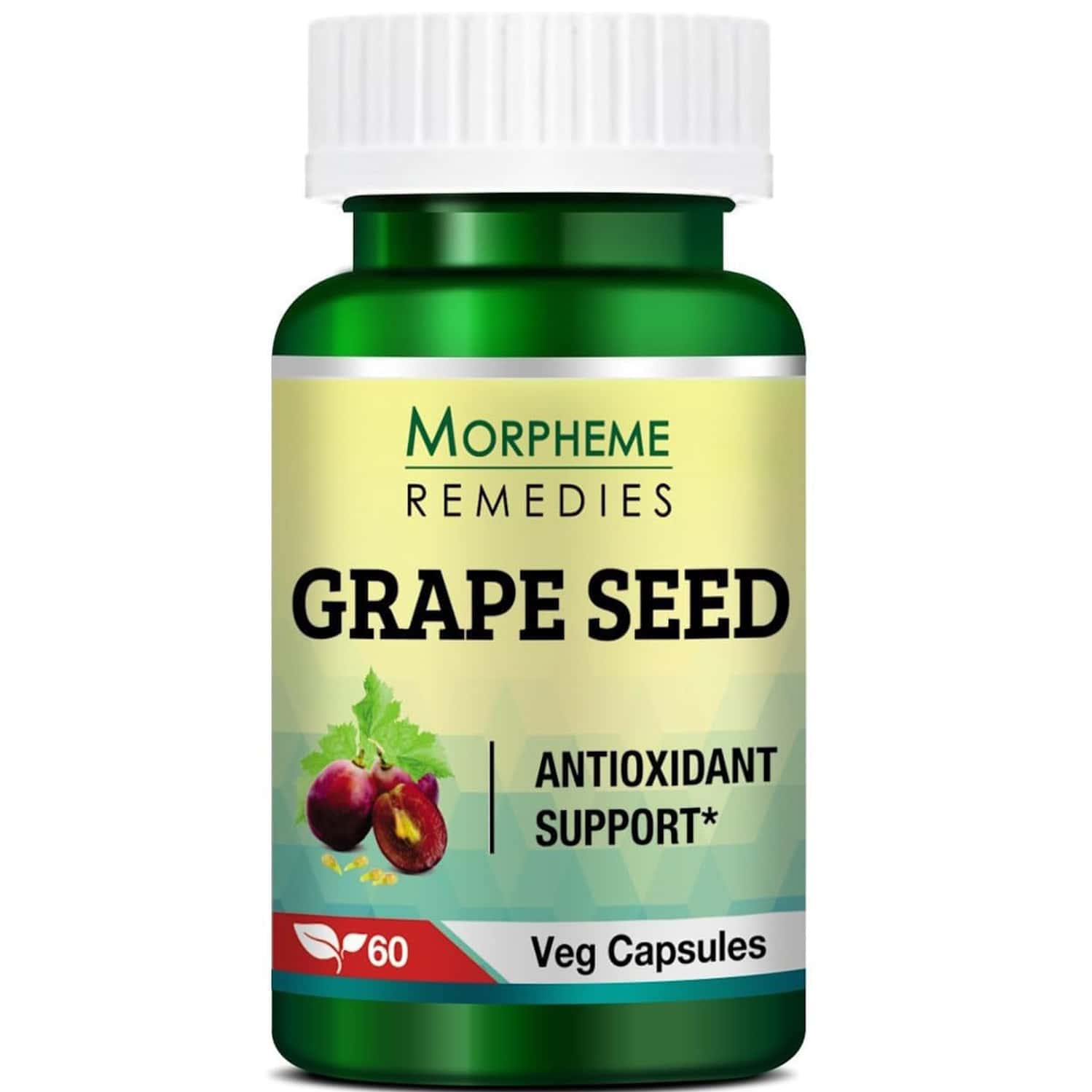 Morpheme Remedies Grape Seed Extract 500 Mg - 60 Veg Capsules
