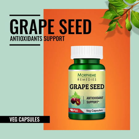 Morpheme Remedies Grape Seed Extract 500 Mg - 60 Veg Capsules