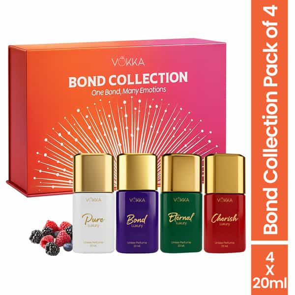 Vokka Bond Collection Luxury Long Lasting Unisex Perfume Gift Set 4X20ml