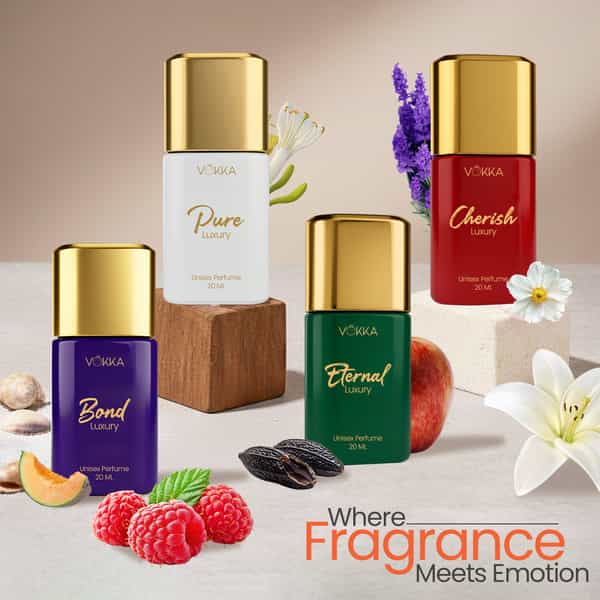 Vokka Bond Collection Luxury Long Lasting Unisex Perfume Gift Set 4X20ml