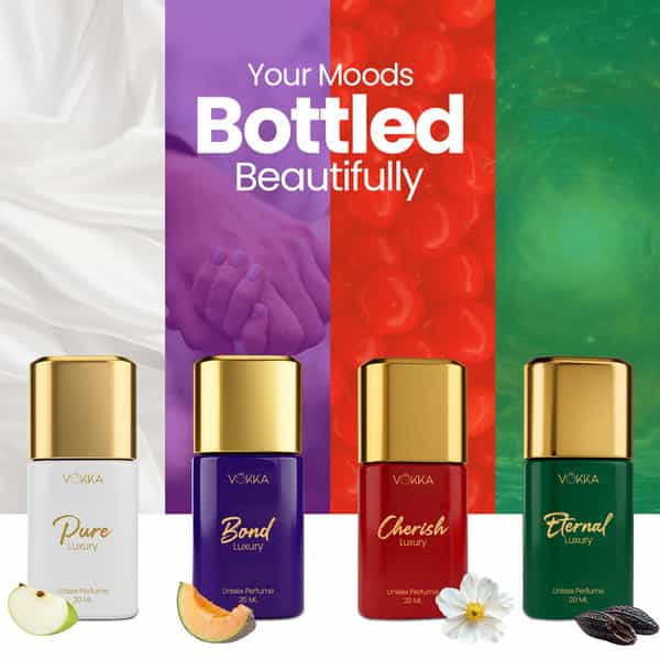 Vokka Bond Collection Luxury Long Lasting Unisex Perfume Gift Set 4X20ml
