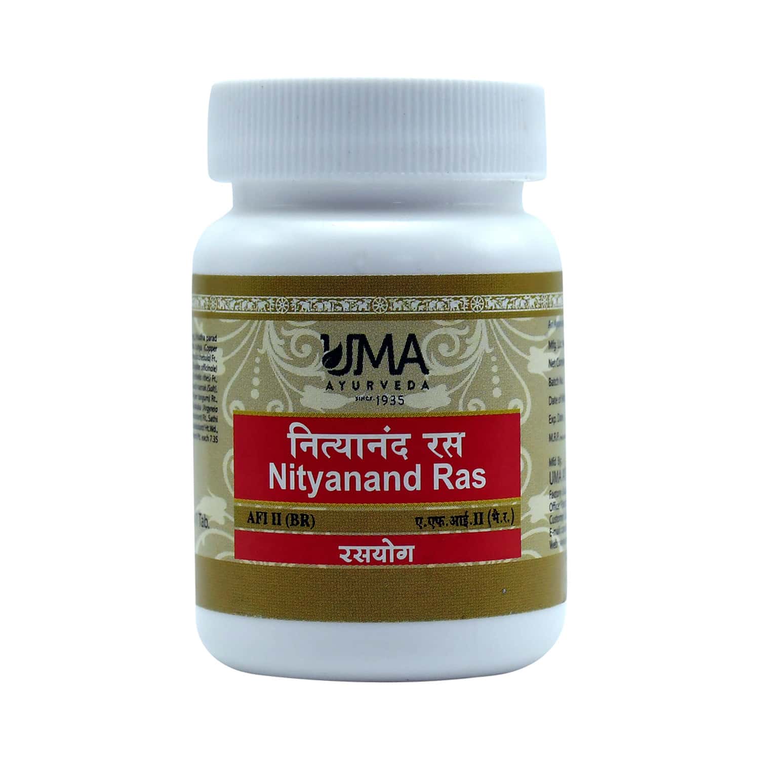 Uma Ayurveda Nityanand Ras Ayurvedic Tablets 80 Tab