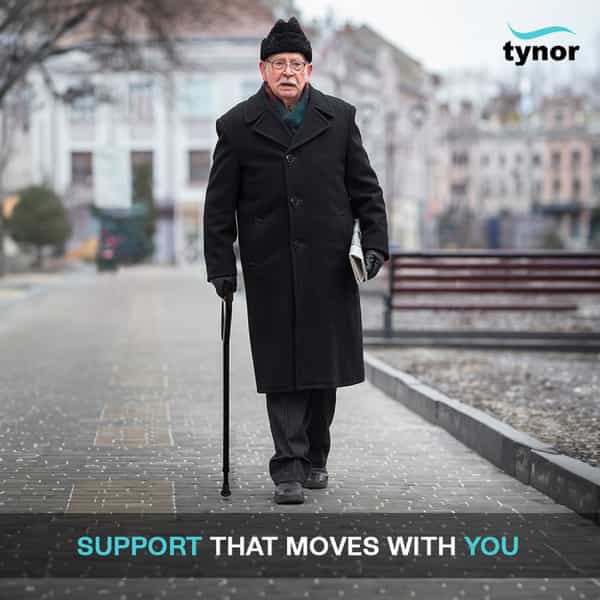 Tynor Walking Stick Black Universal Size 1 Unit