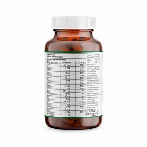 Healthbest Multivitamin Tablets Energy Immunity And Wellness Support - 30 Tablets