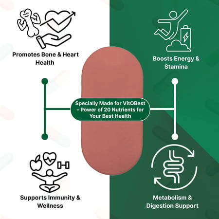 Healthbest Multivitamin Tablets Energy Immunity And Wellness Support - 30 Tablets