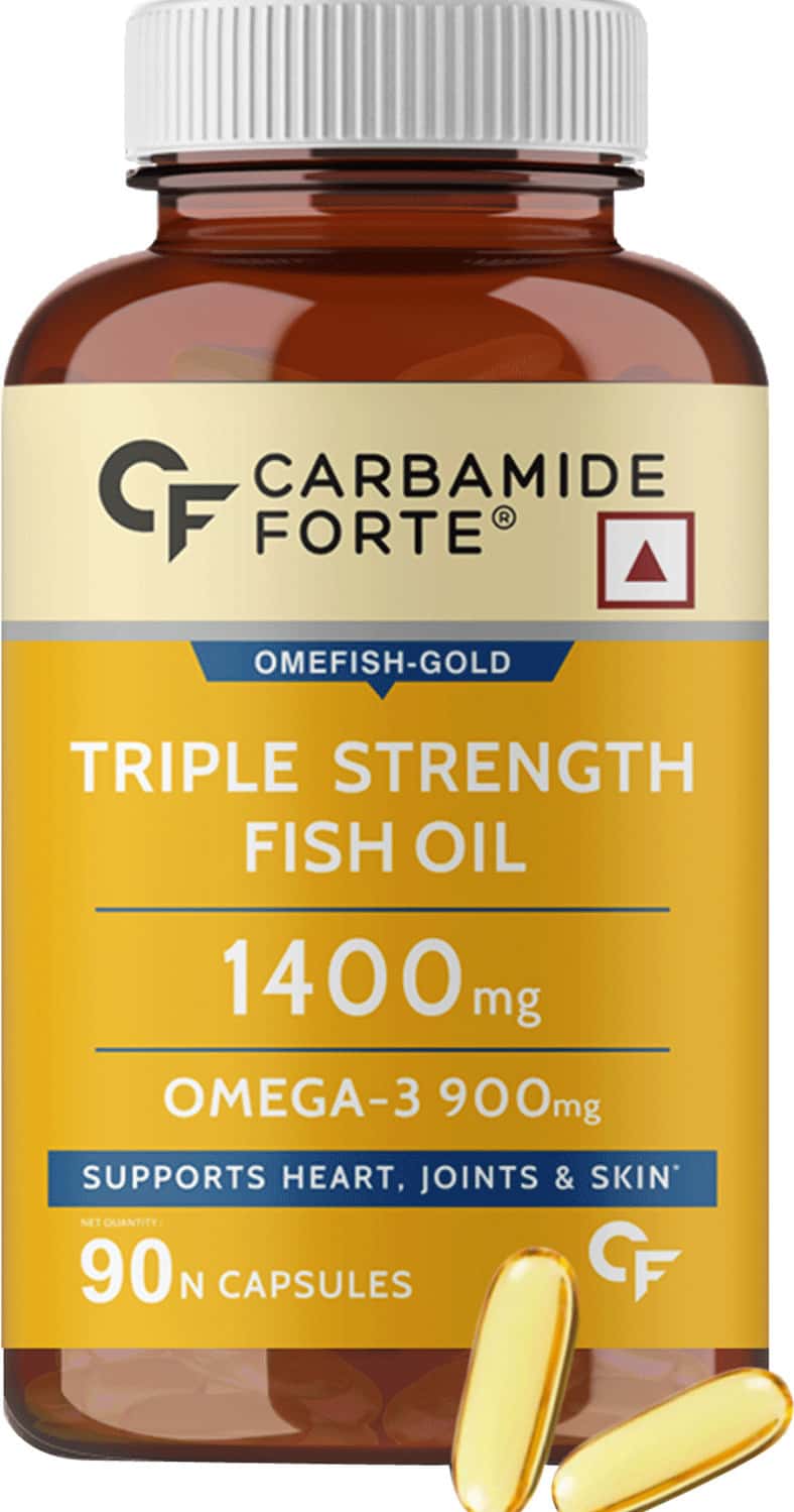 Carbamide Forte Triple Strength Fish Oil 1400mg With Omega 3-900mg Softgel Capsules 90 No'S