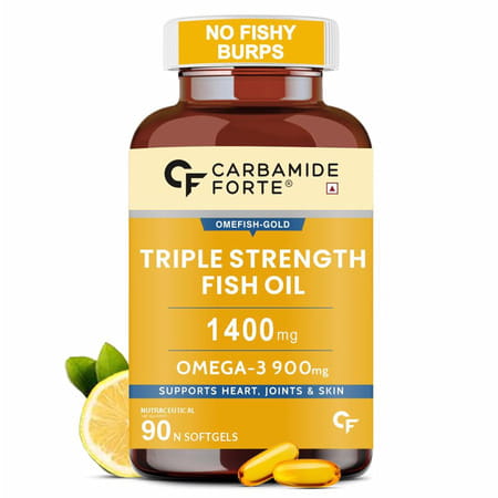 Carbamide Forte Triple Strength Fish Oil 1400mg With Omega 3-900mg Softgel Capsules 90 No'S