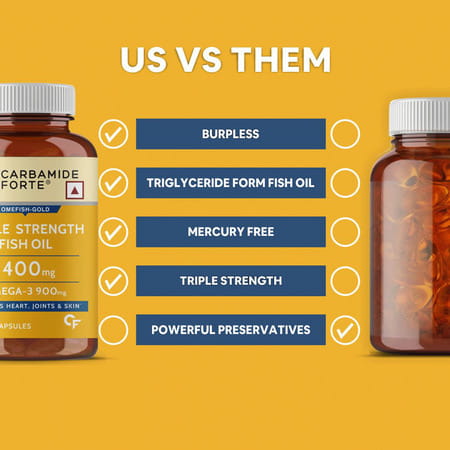 Carbamide Forte Triple Strength Fish Oil 1400mg With Omega 3-900mg Softgel Capsules 90 No'S