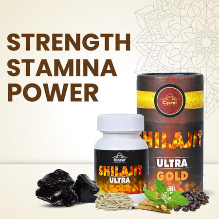 Cipzer Shilajit Ultra Gold Plus 30 Capsule Pure Himalayan Shilajit Vigor | Vitality & Stamina Boost
