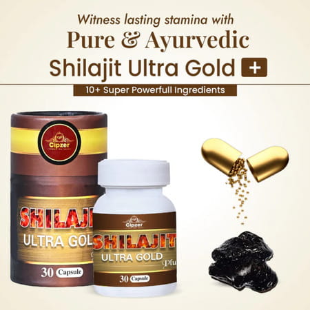 Cipzer Shilajit Ultra Gold Plus 30s | Supports Vigor| Vitality & Stamina Naturally