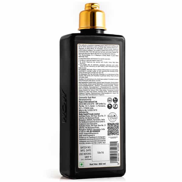 Wow Skin Science Oud 2-In-1 Shampoo + Body Wash - No Parabens | Sulphate | Silicones & Color - 250Ml