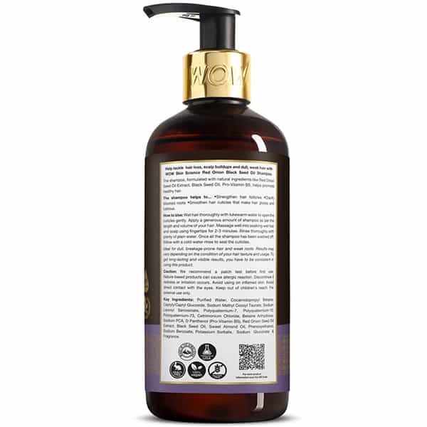 Wow Skin Science Onion Red Seed Oil Shampoo 300Ml
