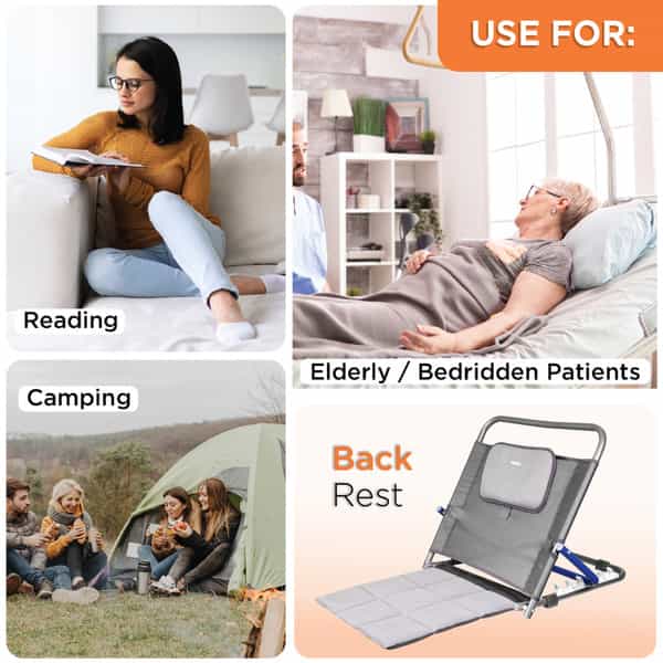 Vissco Orthopaedic Hospital Back Rest|Back Support For Hospitalised & Bed Ridden Patients (Black)