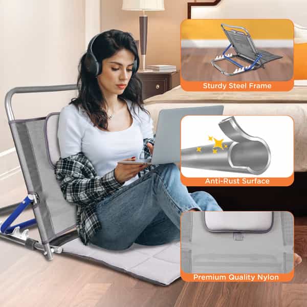 Vissco Orthopaedic Hospital Back Rest|Back Support For Hospitalised & Bed Ridden Patients (Black)