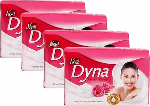 Dyna Rose Extract And Milk Cream Beauty Soap (100 Gm X 4)
