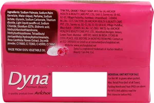 Dyna Rose Extract And Milk Cream Beauty Soap (100 Gm X 4)