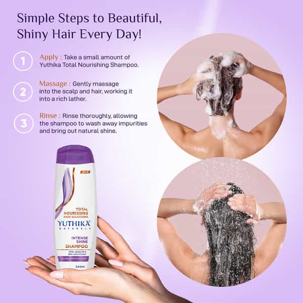 Yuthika Naturals Total Nourishing Hair Solutions Shampoo Intense Shine 340Ml
