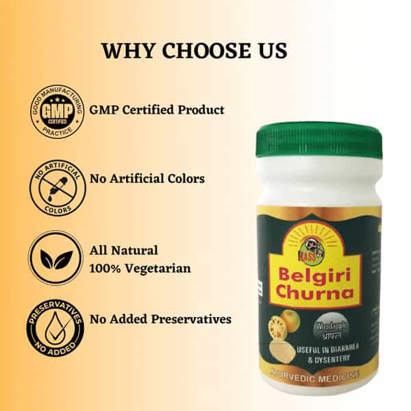 Hass Belgiri Churna - Baelgiri Powder For Drinking Eating Constipation For Ibs For Piles