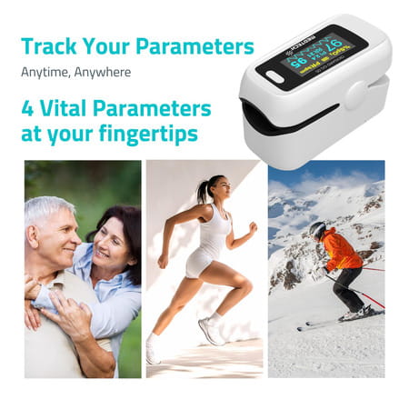 Medtech Og05 Fingertip Pulse Oximeter Blood Oxygen Saturation And Heart Rate Monitor Spo2 Oxygen