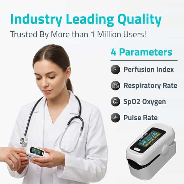 Medtech Og05 Fingertip Pulse Oximeter Blood Oxygen Saturation And Heart Rate Monitor Spo2 Oxygen