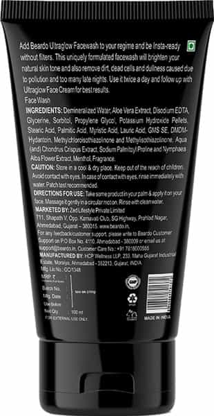 Beardo Ultraglow Facewash For Men - 100 Ml