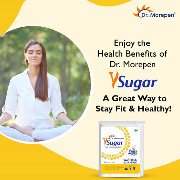 Dr. Morepen Y Sugar Pellets (Sucralose) | 100% Safe | Zero Calories | 100% Natural Sweetener