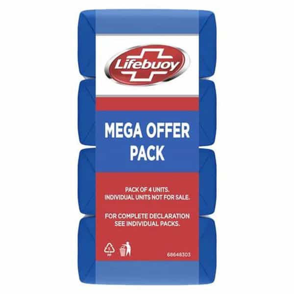 Lifebuoy 100% Stronger Germ Protection Care Soap - Pack Of 4X100gm(400Gm)