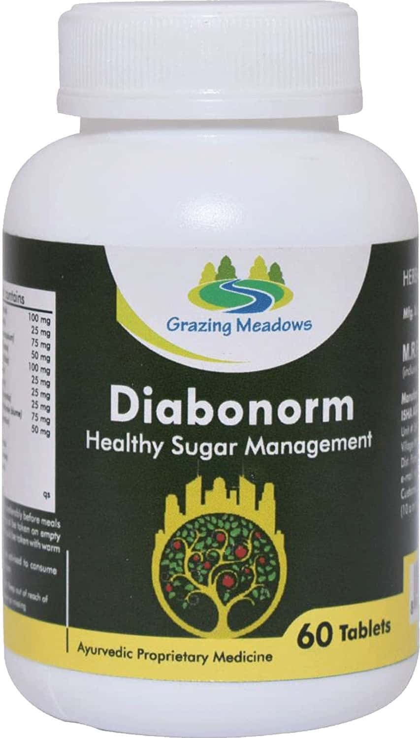 Grazing Meadows Diabonorm 60 Tab Ayurvedic Herbal Supplement For Healthy Sugar Mgmt (Pack Of 5)