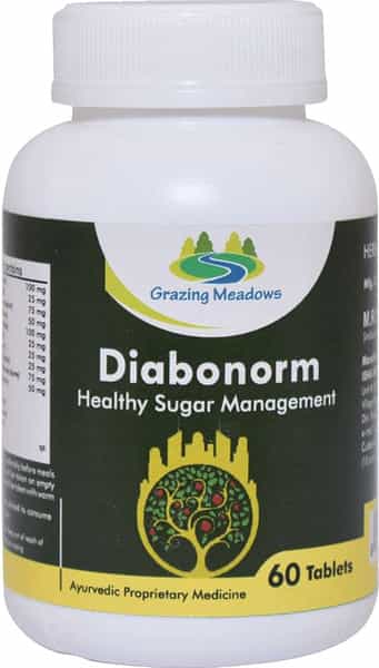 Grazing Meadows Diabonorm 60 Tab Ayurvedic Herbal Supplement For Healthy Sugar Mgmt (Pack Of 5)