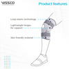 Vissco Stretchable Hinged Elastic With Open Patella - Provide Pain Relief-Medium-Grey(Single Piece)