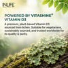 Inlife Plant Based Vegan Vitamin D3 K2 Supplement For Bone Health &Immune Support-60 Vegan Capsules