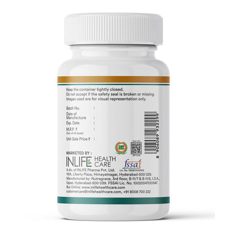 Inlife Plant Based Vegan Vitamin D3 K2 Supplement For Bone Health &Immune Support-60 Vegan Capsules