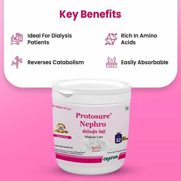 Cratus Protosure Nephro Dialysis Care Nutritional Supplement Recommended For Kidney Disease