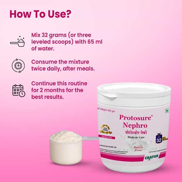 Cratus Protosure Nephro Dialysis Care Nutritional Supplement Recommended For Kidney Disease
