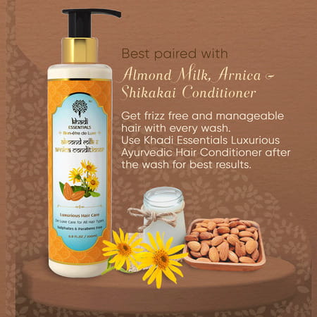 Khadi Essentials Sandalwood Rose Hair Shampoo For Hair Fall Control - 200 Ml