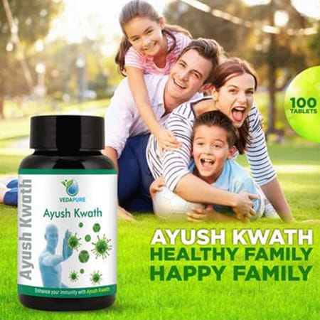 Vedapure Natural Ayush Kwath For Immunity 100 Tablets (Recommended By Ministry Of Ayush)