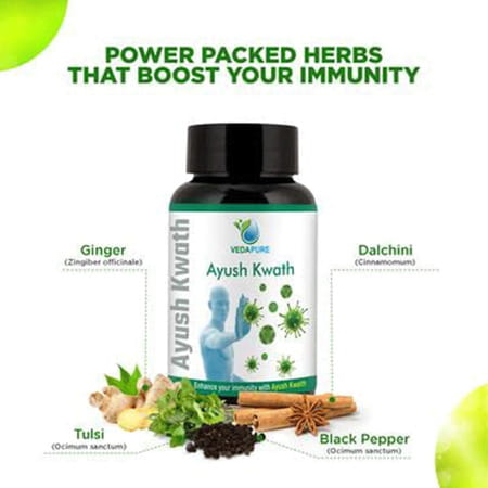 Vedapure Natural Ayush Kwath For Immunity 100 Tablets (Recommended By Ministry Of Ayush)