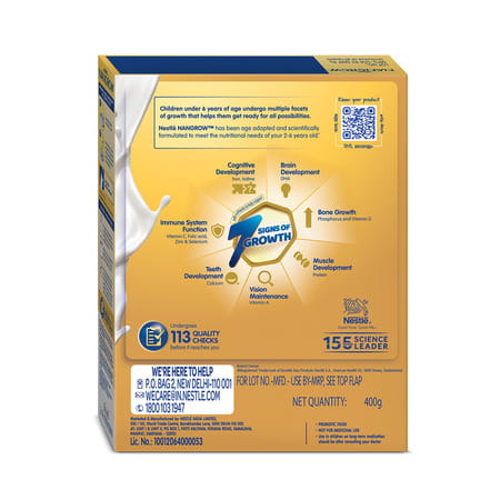 Nestle Nangrow Creamy Vanilla 2-6 Years | Box Of 400g