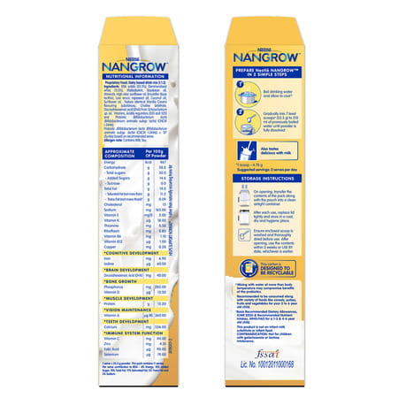 Nestle Nangrow Creamy Vanilla 2-6 Years | Box Of 400g
