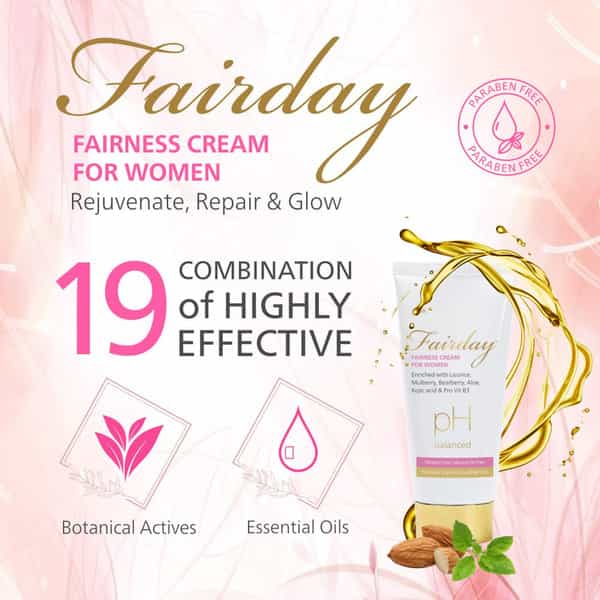 Fairday Fairness Cream For Women 50 Gm | With Mulberry | Reduces Tan (Pack Of 4)