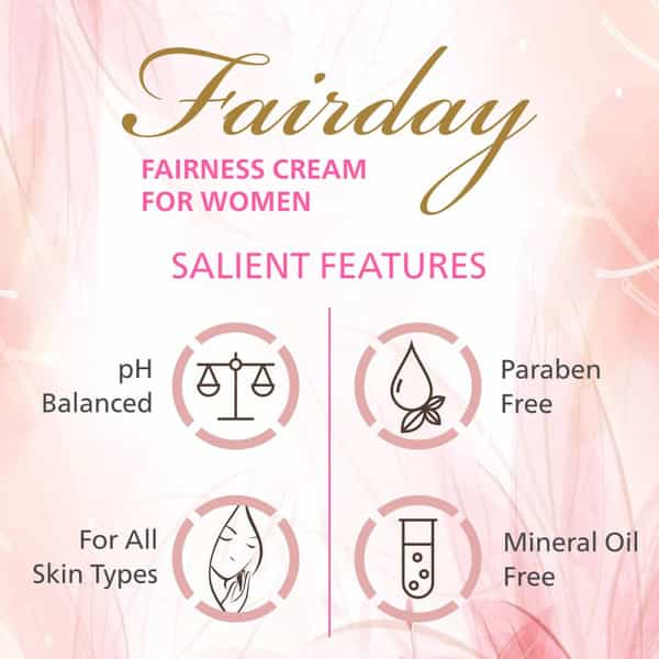 Fairday Fairness Cream For Women 50 Gm | With Mulberry | Reduces Tan (Pack Of 4)