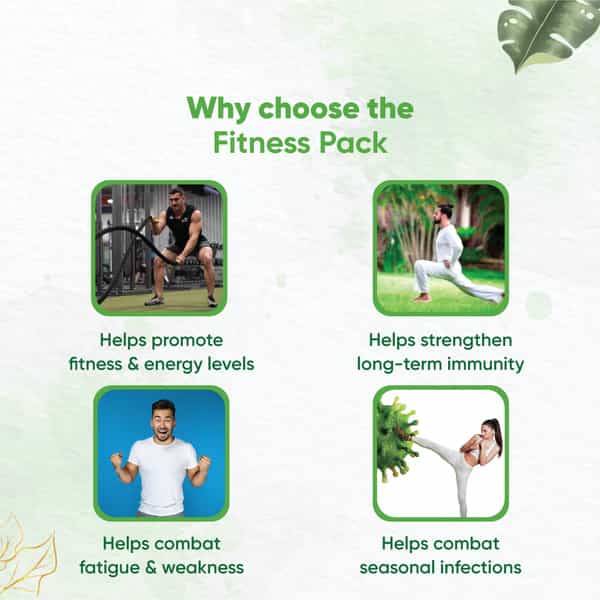 Dr. Vaidya's Fitness Pack For Muscle Gain- Herbobuild (30 Caps) | Chyawan Tablets (30 Caps)