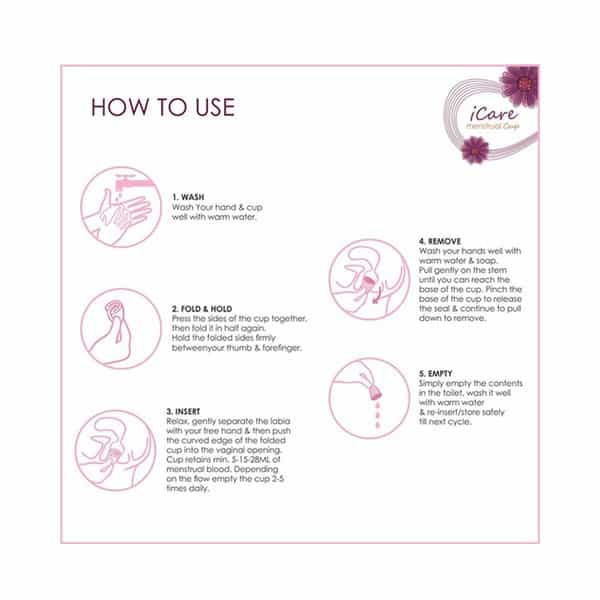 Icare Reusable Hygienic Menstrual Cup For Women - Small 1