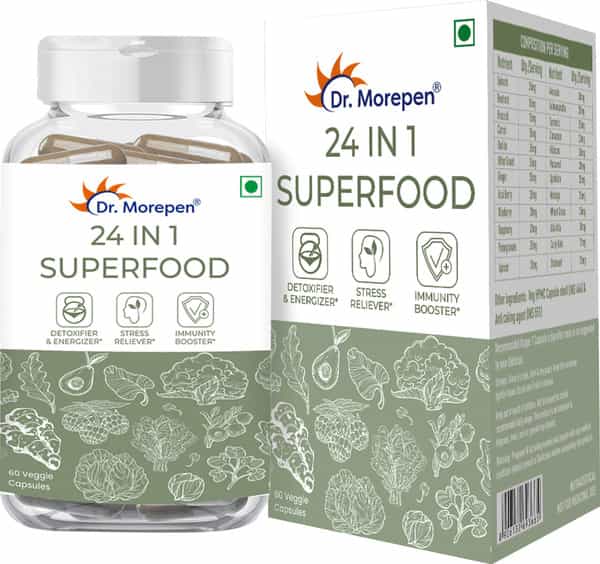 Dr. Morepen 24 In 1 Superfood | Veggie Capsule | 60 No's