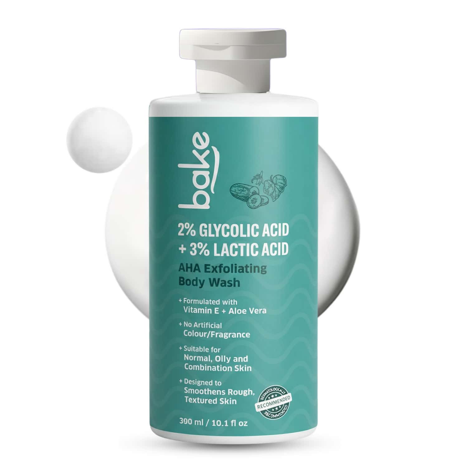 Bake 3% Lactic & Glycolic Acid Body Wash For Smooth | Even Skin - 300ml
