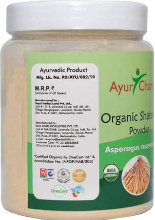 Ayur Champ - Pack Of 4 -Organic Shatavari Powder Asparagus Racemosus - Usda Certified 200g